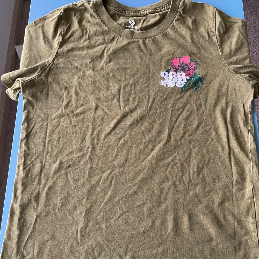 Converse dark green shirt